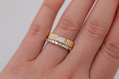 2 CT Round Three Stones Lab Grown Diamond Engagement Ring