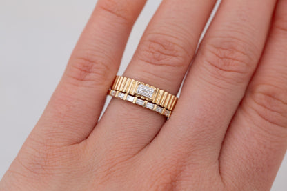 2 CT Round Three Stones Lab Grown Diamond Engagement Ring