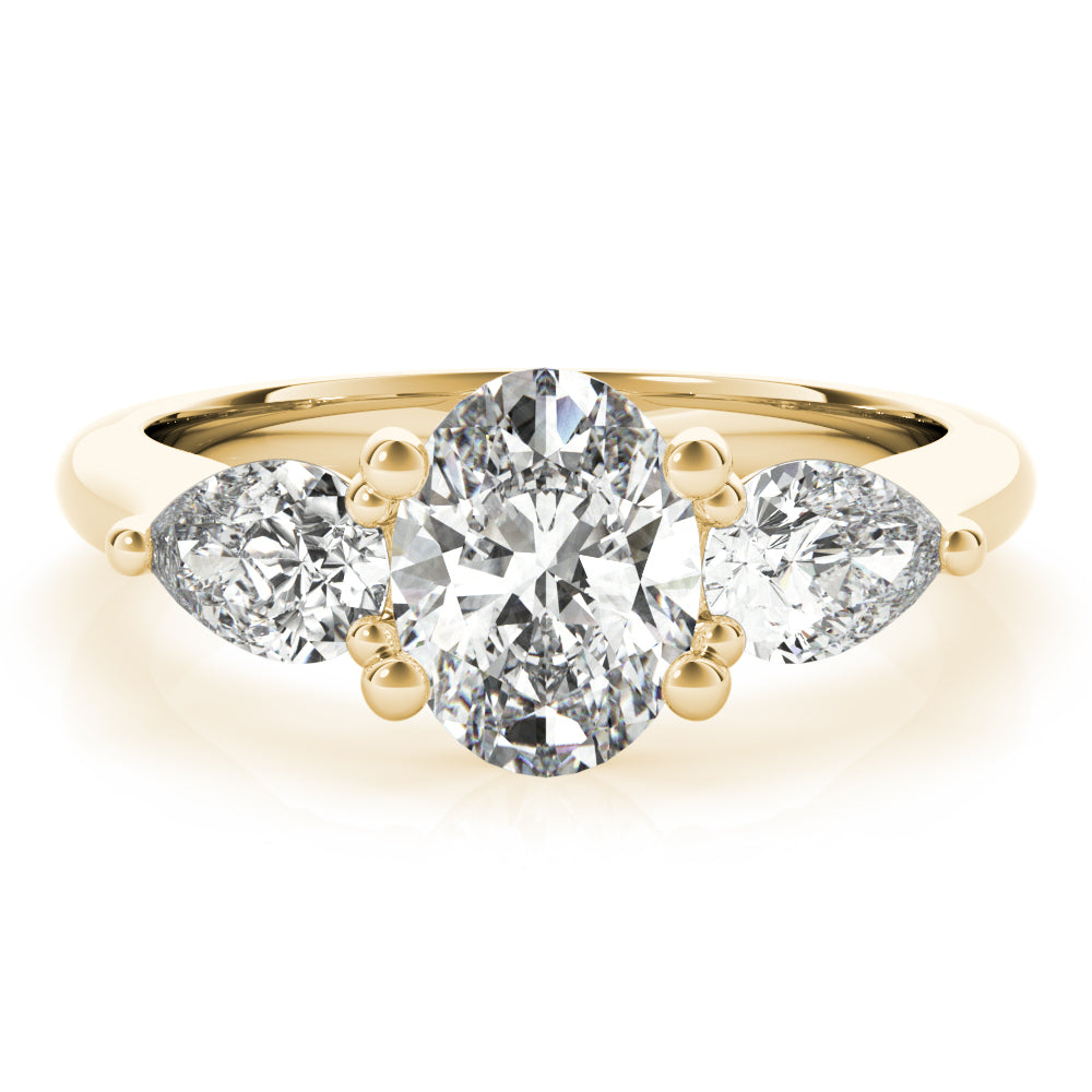 2 CT Round Three Stones Lab Grown Diamond Engagement Ring