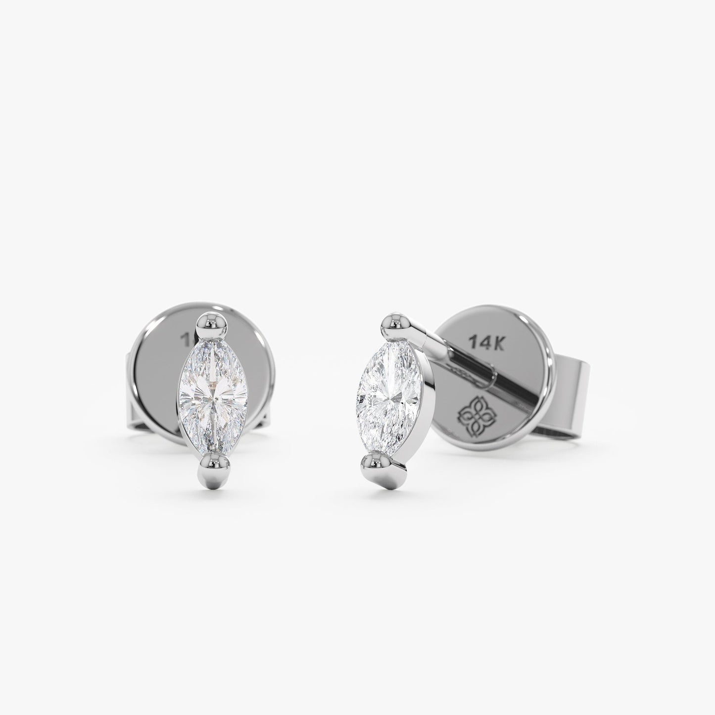 1.0 CT Round Bezel Solitaire Lab Grown Diamond Earrings