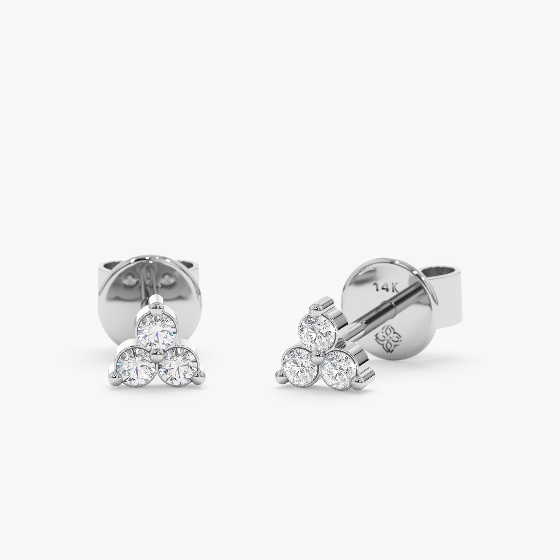 1.0 CT Round Bezel Solitaire Lab Grown Diamond Earrings