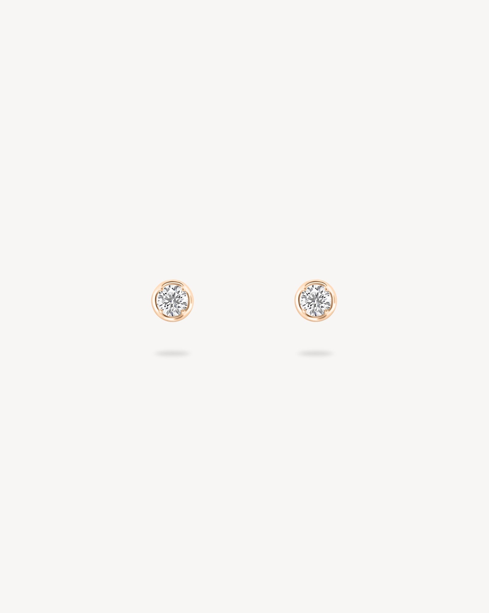 1.0 CT Round Bezel Solitaire Lab Grown Diamond Earrings