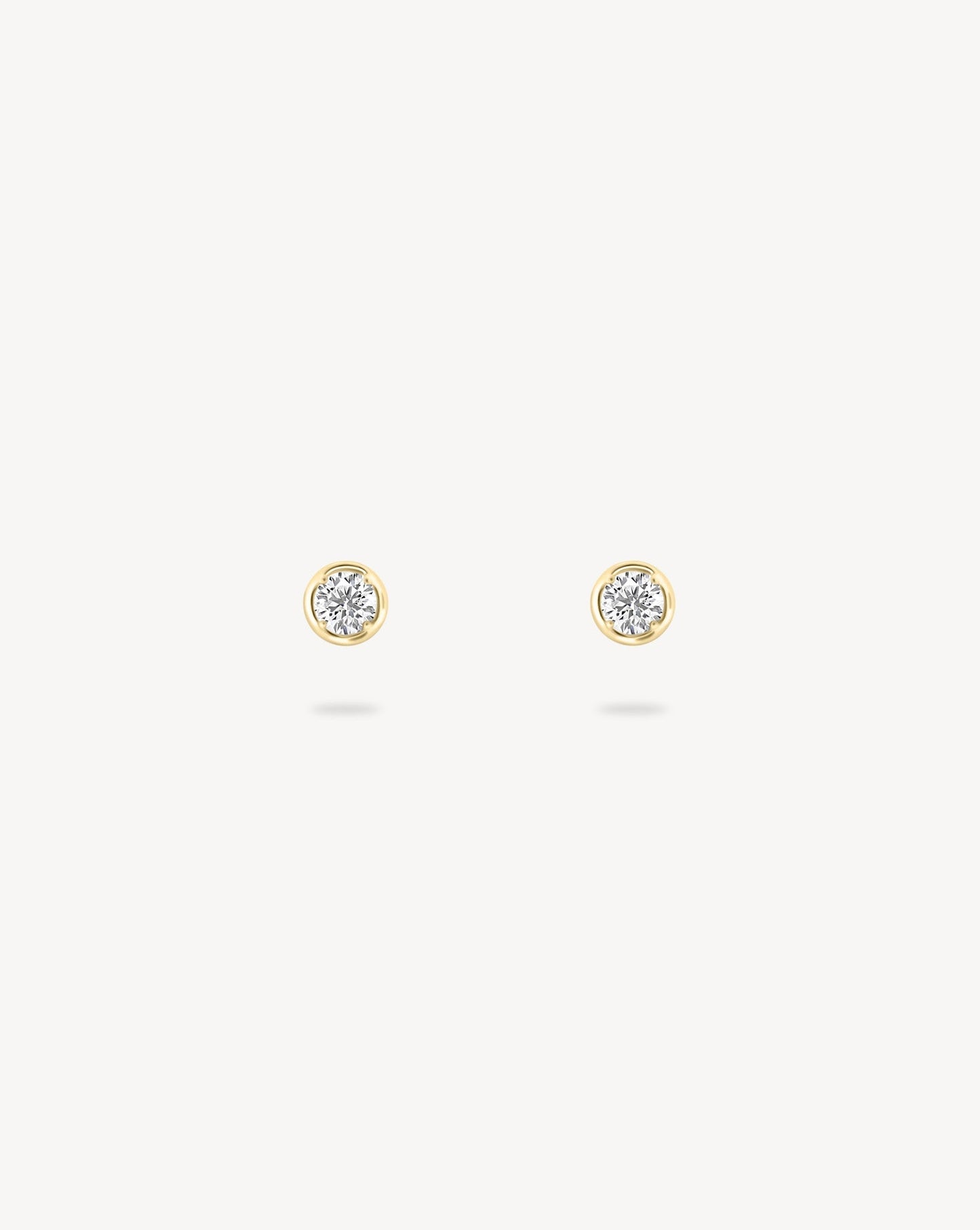 1.0 CT Round Bezel Solitaire Lab Grown Diamond Earrings