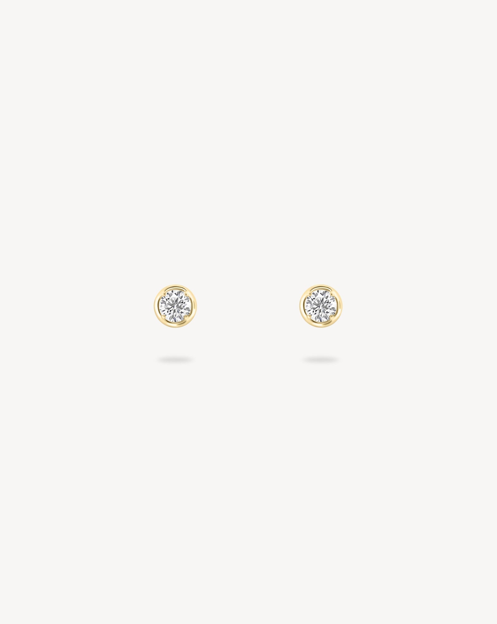 1.0 CT Round Bezel Solitaire Lab Grown Diamond Earrings