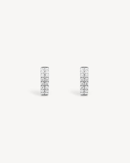 1.0 CT Round Bezel Solitaire Lab Grown Diamond Earrings