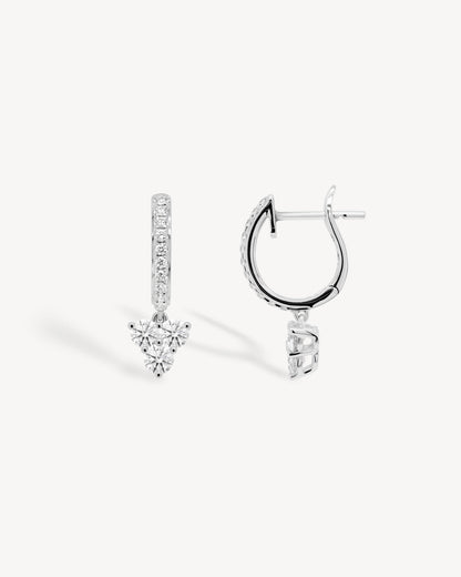 1.0 CT Round Bezel Solitaire Lab Grown Diamond Earrings
