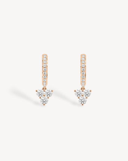 1.0 CT Round Bezel Solitaire Lab Grown Diamond Earrings