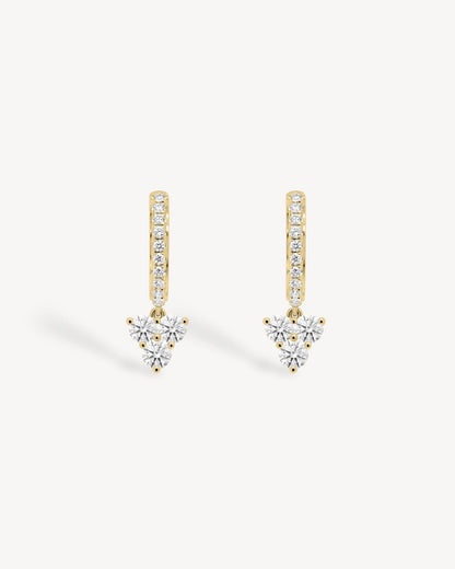 1.0 CT Round Bezel Solitaire Lab Grown Diamond Earrings