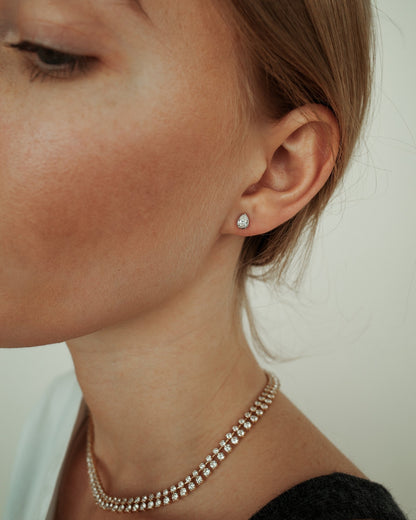 1.0 CT Round Bezel Solitaire Lab Grown Diamond Earrings