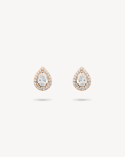 1.0 CT Round Bezel Solitaire Lab Grown Diamond Earrings