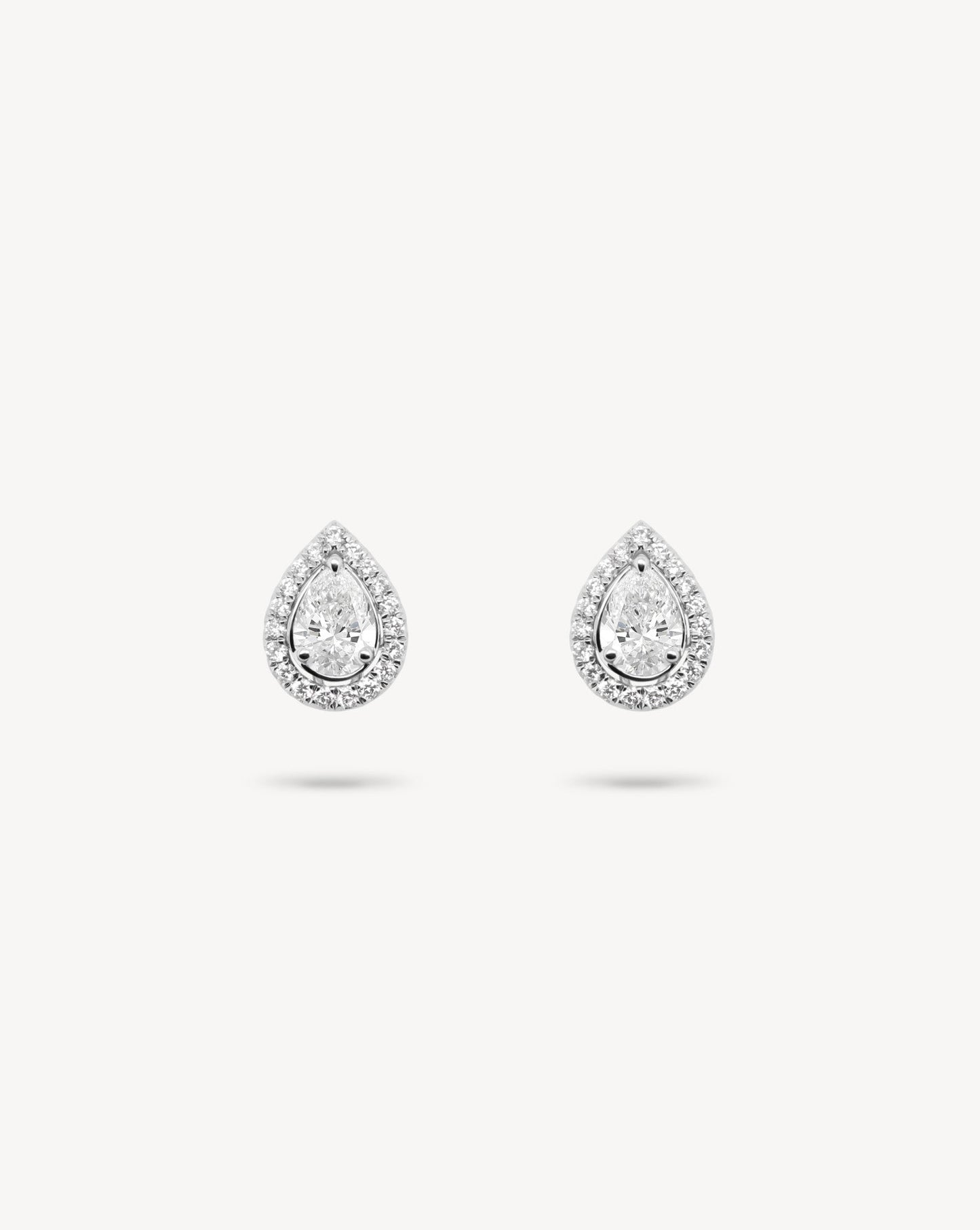 1.0 CT Round Bezel Solitaire Lab Grown Diamond Earrings