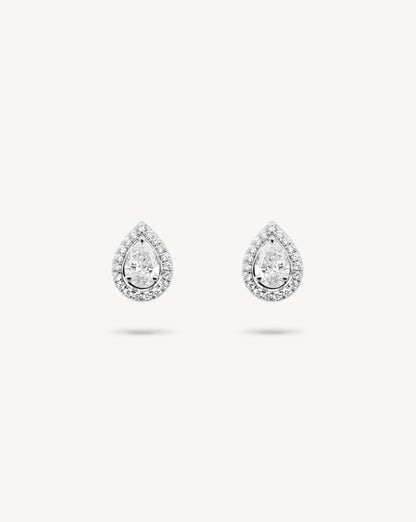 1.0 CT Round Bezel Solitaire Lab Grown Diamond Earrings