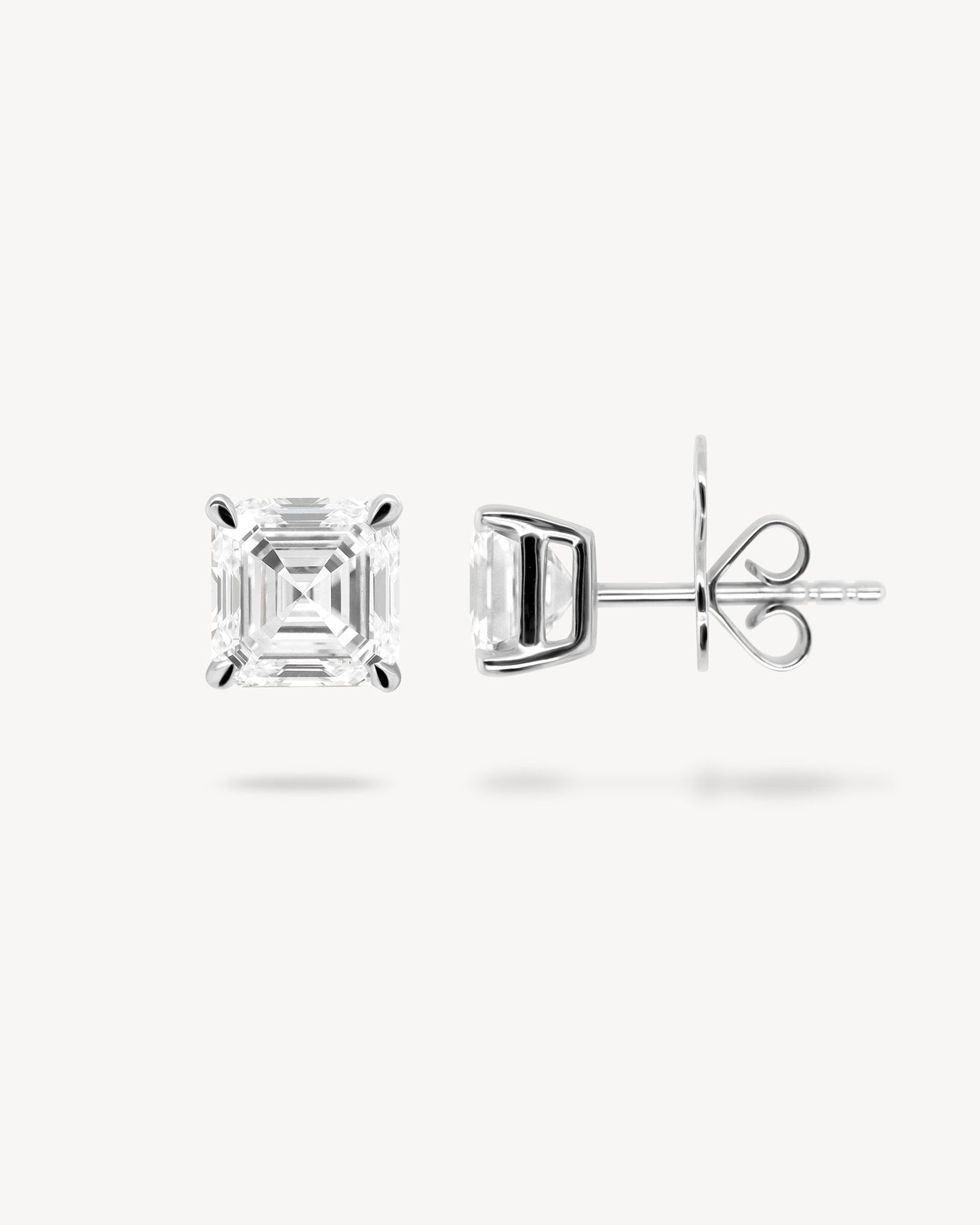 1.0 CT Round Bezel Solitaire Lab Grown Diamond Earrings