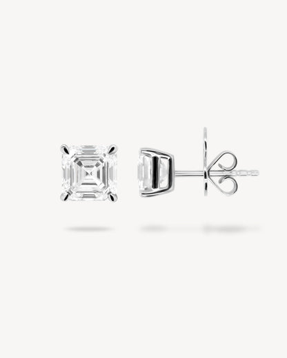1.0 CT Round Bezel Solitaire Lab Grown Diamond Earrings