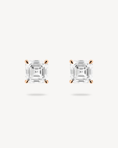 1.0 CT Round Bezel Solitaire Lab Grown Diamond Earrings