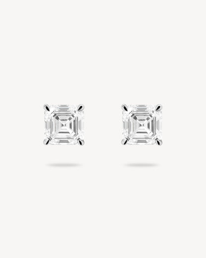 1.0 CT Round Bezel Solitaire Lab Grown Diamond Earrings