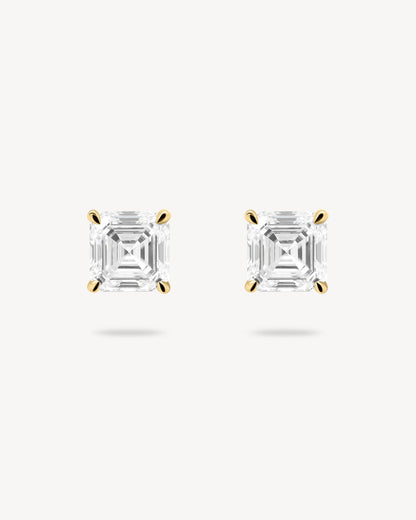 1.0 CT Round Bezel Solitaire Lab Grown Diamond Earrings