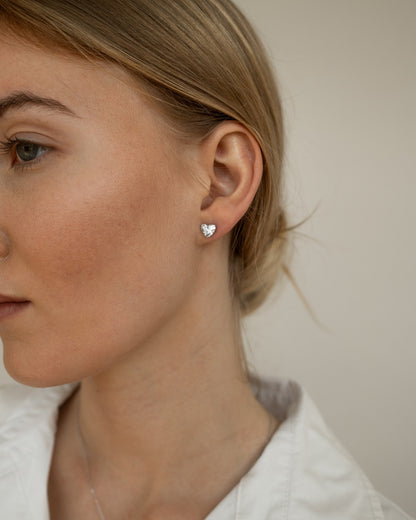 1.0 CT Round Bezel Solitaire Lab Grown Diamond Earrings
