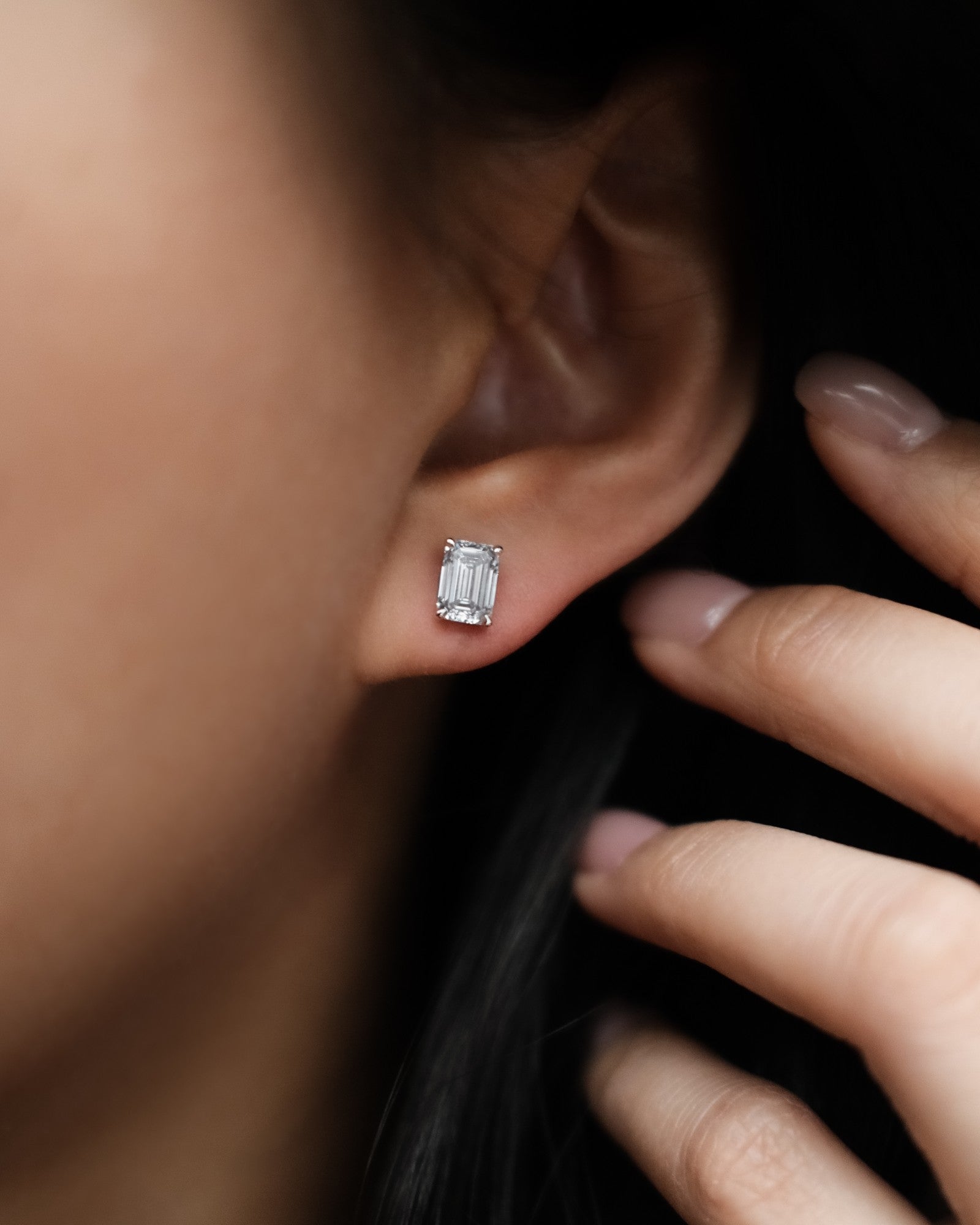 1.0 CT Round Bezel Solitaire Lab Grown Diamond Earrings