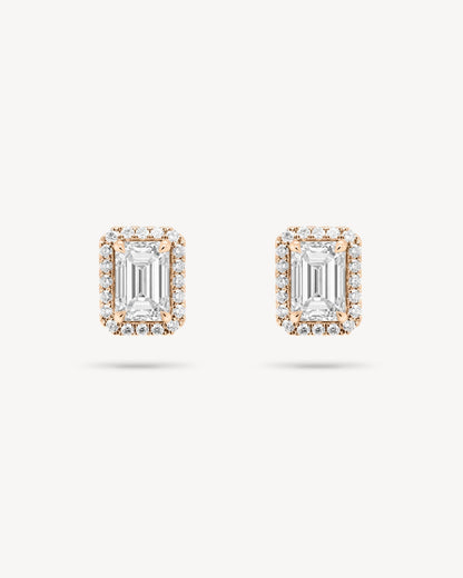 1.0 CT Round Bezel Solitaire Lab Grown Diamond Earrings