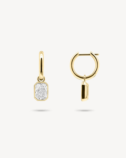 1.0 CT Round Bezel Solitaire Lab Grown Diamond Earrings
