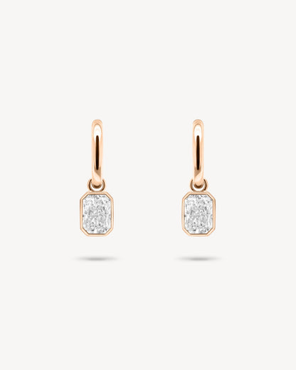 1.0 CT Round Bezel Solitaire Lab Grown Diamond Earrings