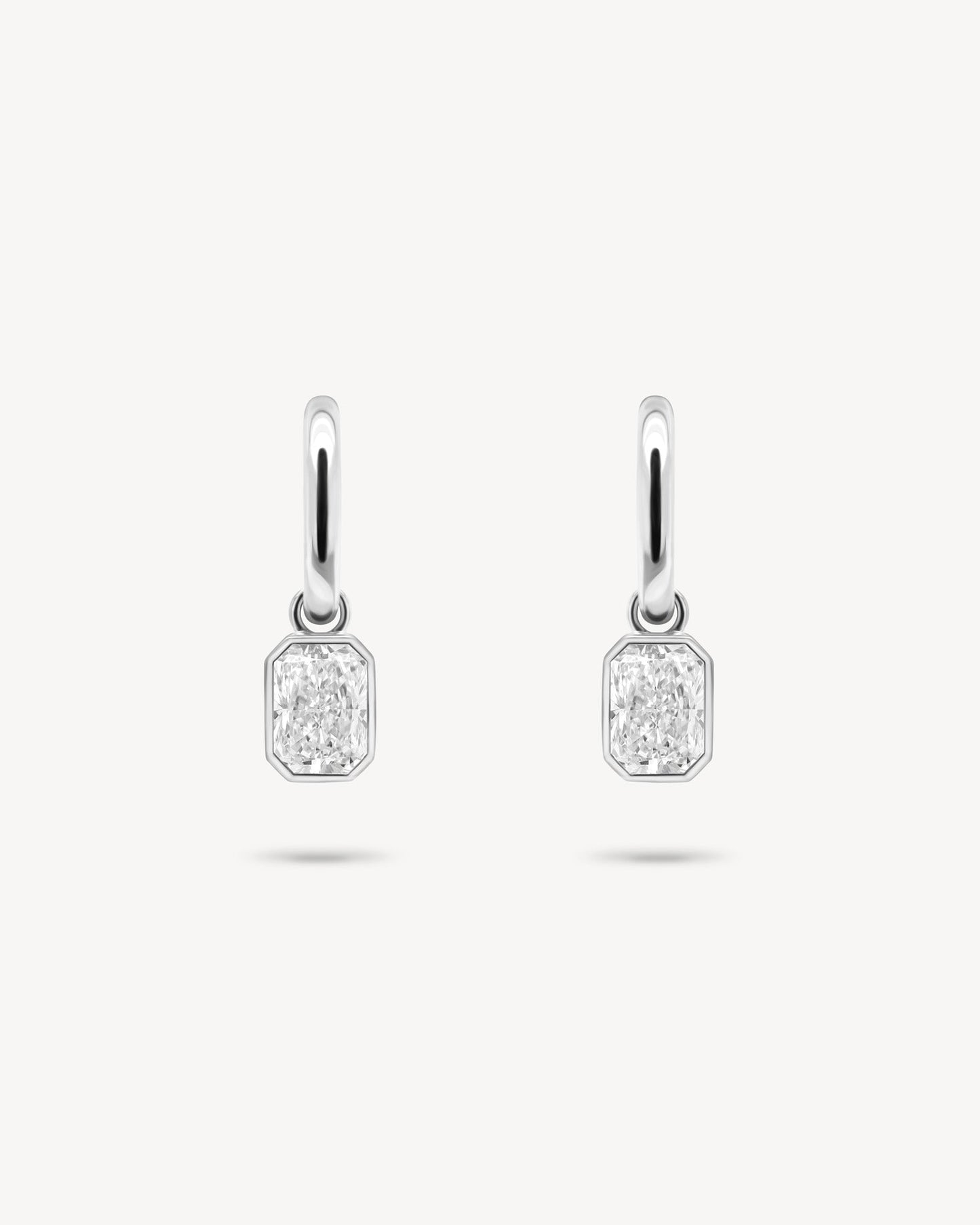 1.0 CT Round Bezel Solitaire Lab Grown Diamond Earrings