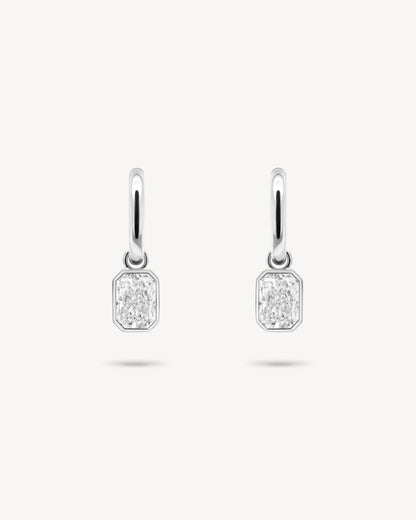 1.0 CT Round Bezel Solitaire Lab Grown Diamond Earrings