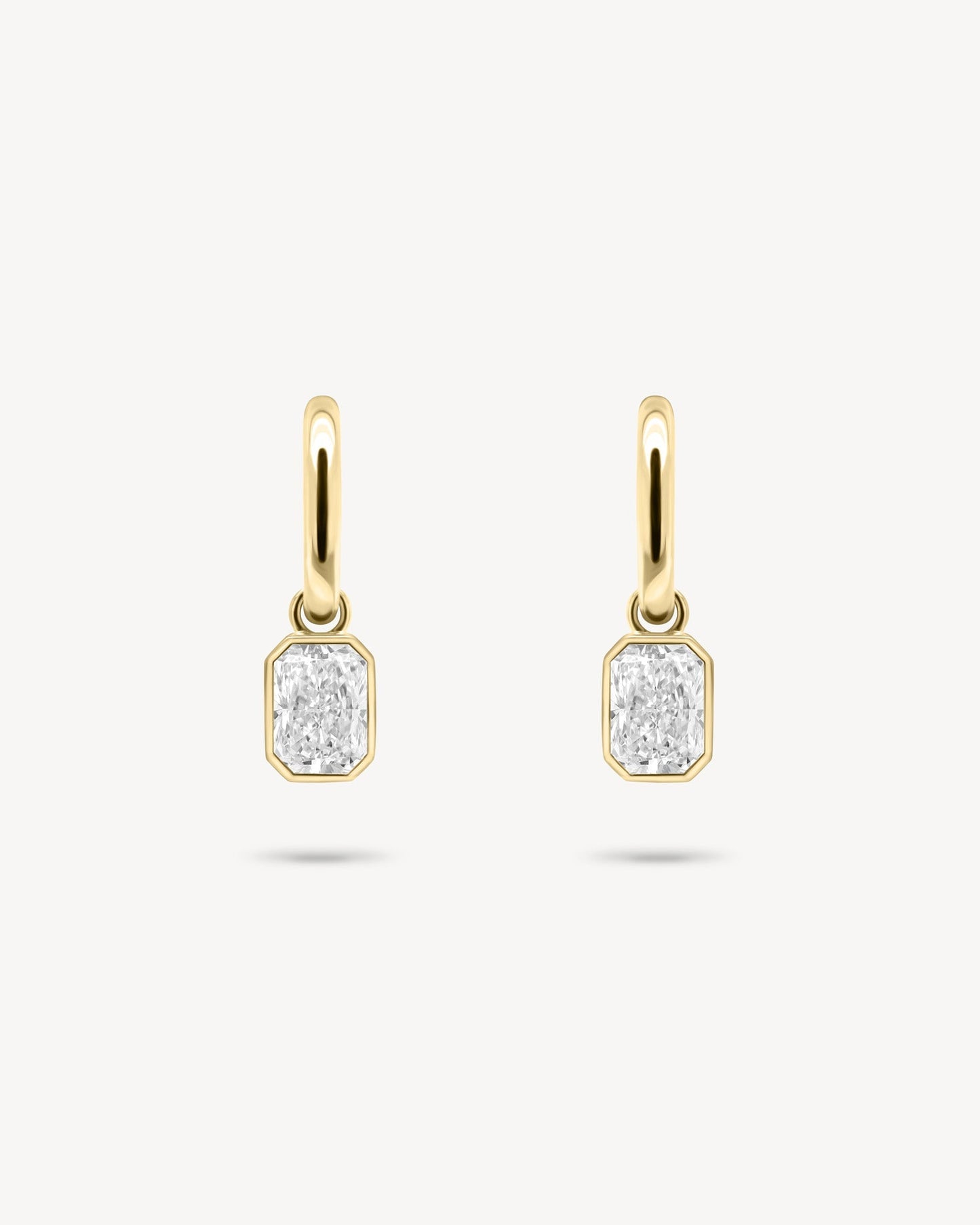1.0 CT Round Bezel Solitaire Lab Grown Diamond Earrings