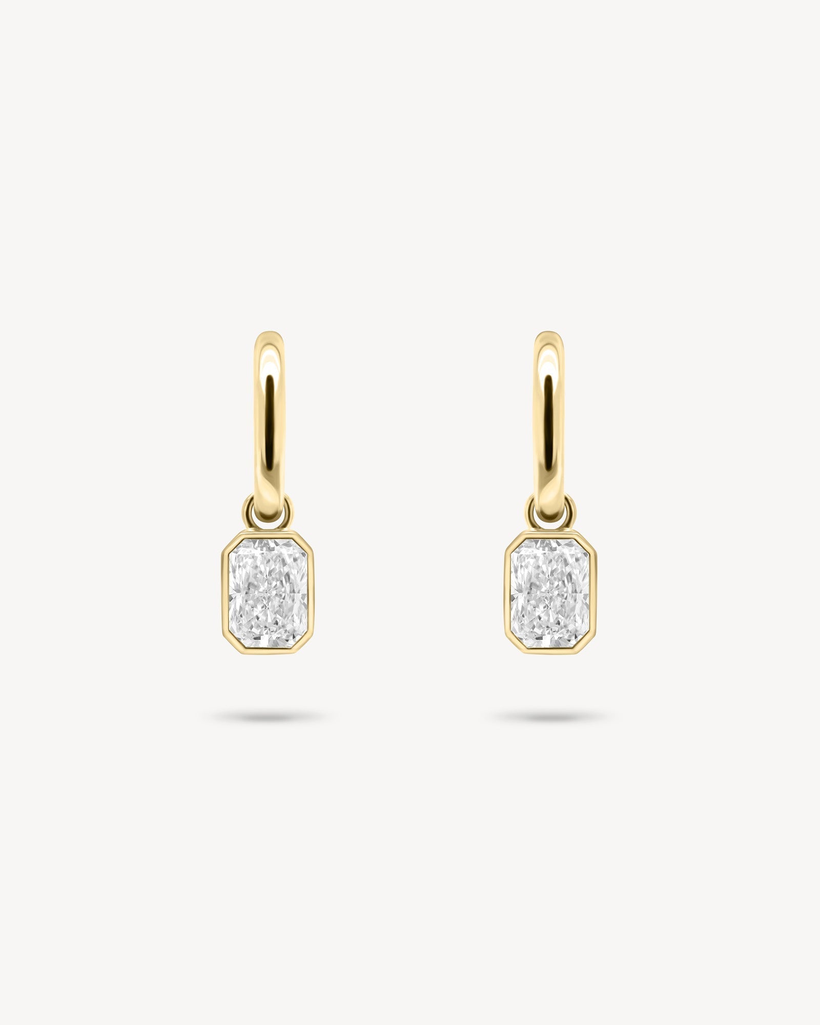 1.0 CT Round Bezel Solitaire Lab Grown Diamond Earrings
