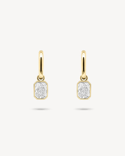 1.0 CT Round Bezel Solitaire Lab Grown Diamond Earrings
