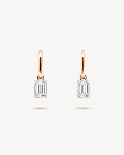 1.0 CT Round Bezel Solitaire Lab Grown Diamond Earrings