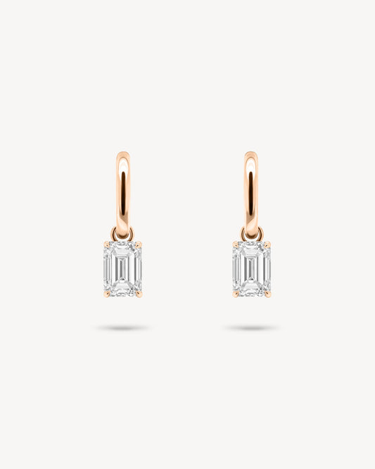 1.0 CT Round Bezel Solitaire Lab Grown Diamond Earrings