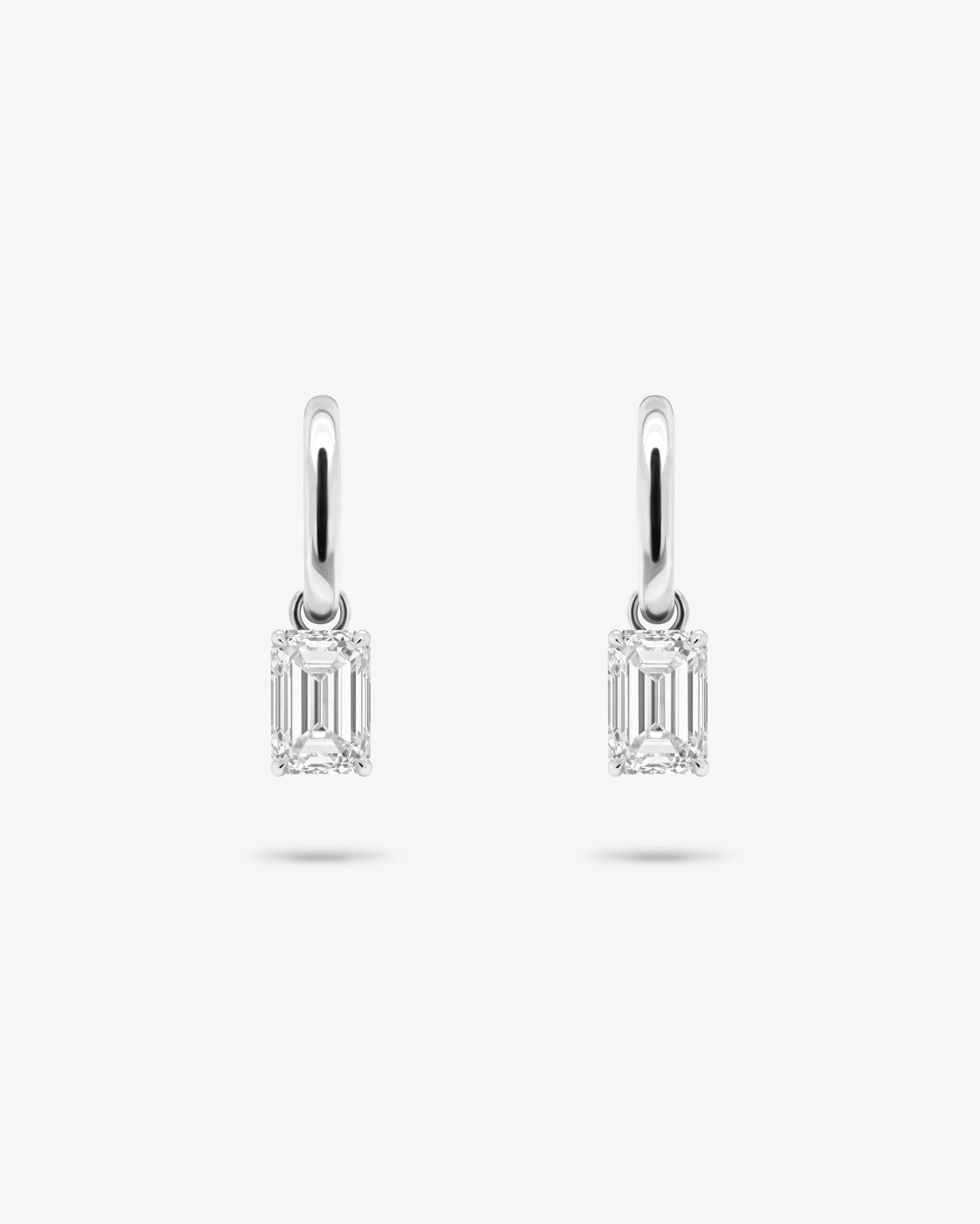 1.0 CT Round Bezel Solitaire Lab Grown Diamond Earrings