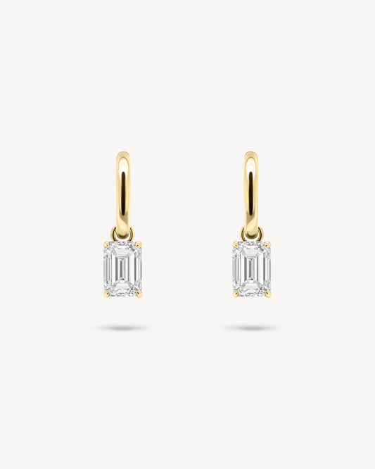 1.0 CT Round Bezel Solitaire Lab Grown Diamond Earrings