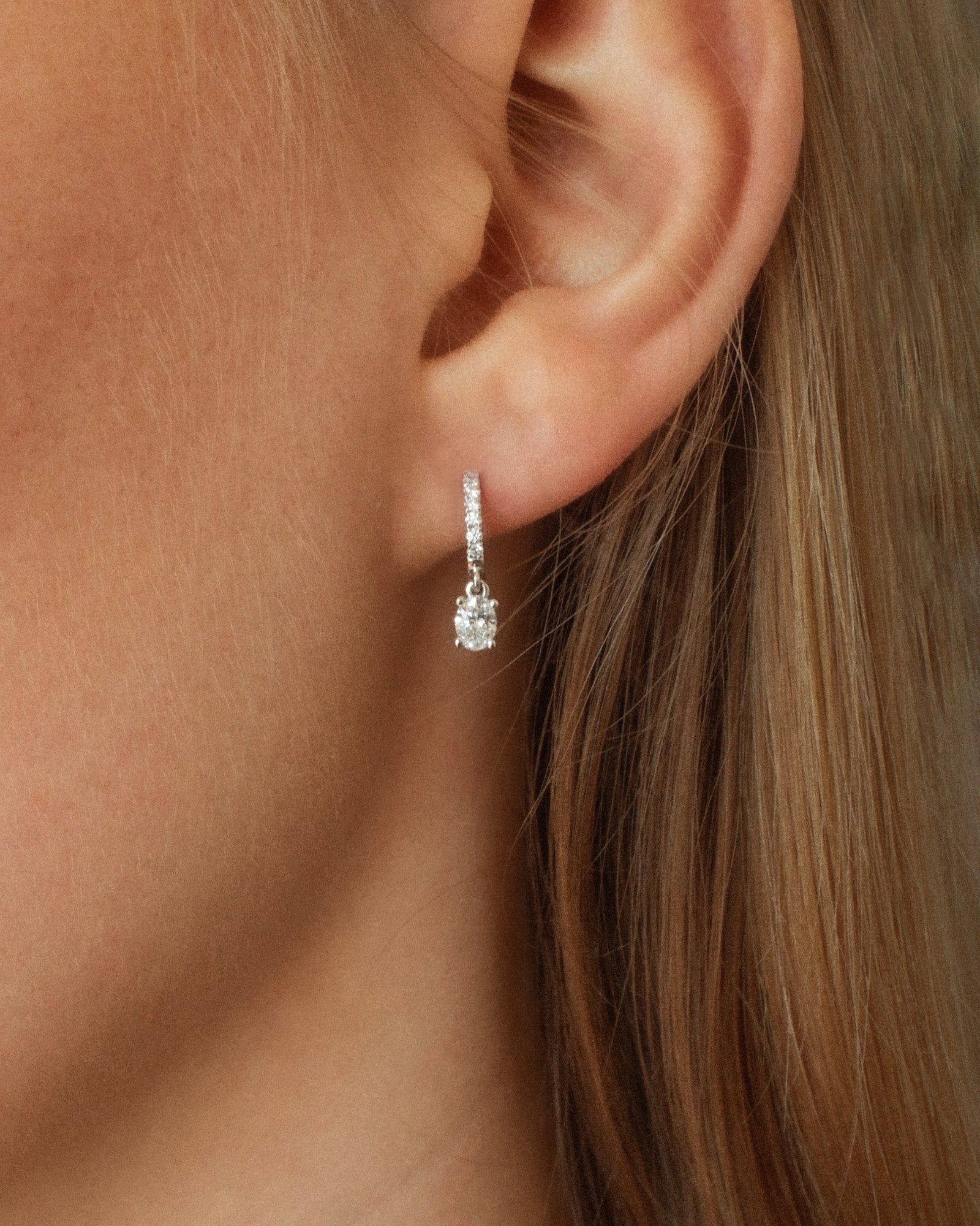 1.0 CT Round Bezel Solitaire Lab Grown Diamond Earrings