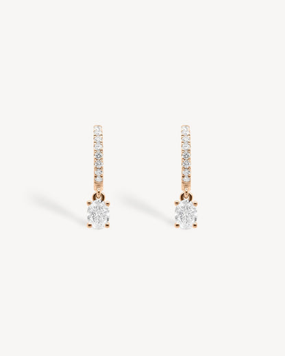 1.0 CT Round Bezel Solitaire Lab Grown Diamond Earrings