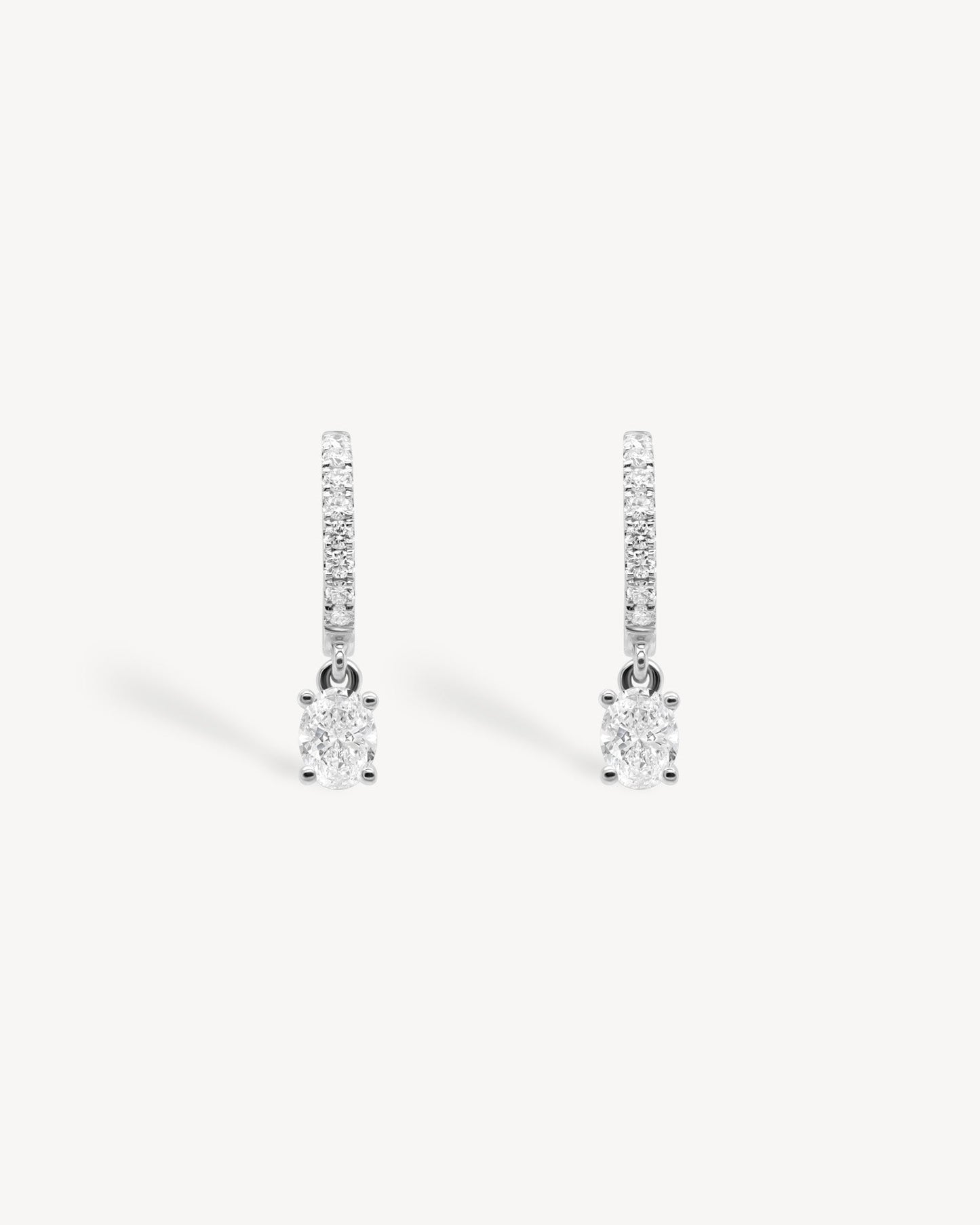 1.0 CT Round Bezel Solitaire Lab Grown Diamond Earrings