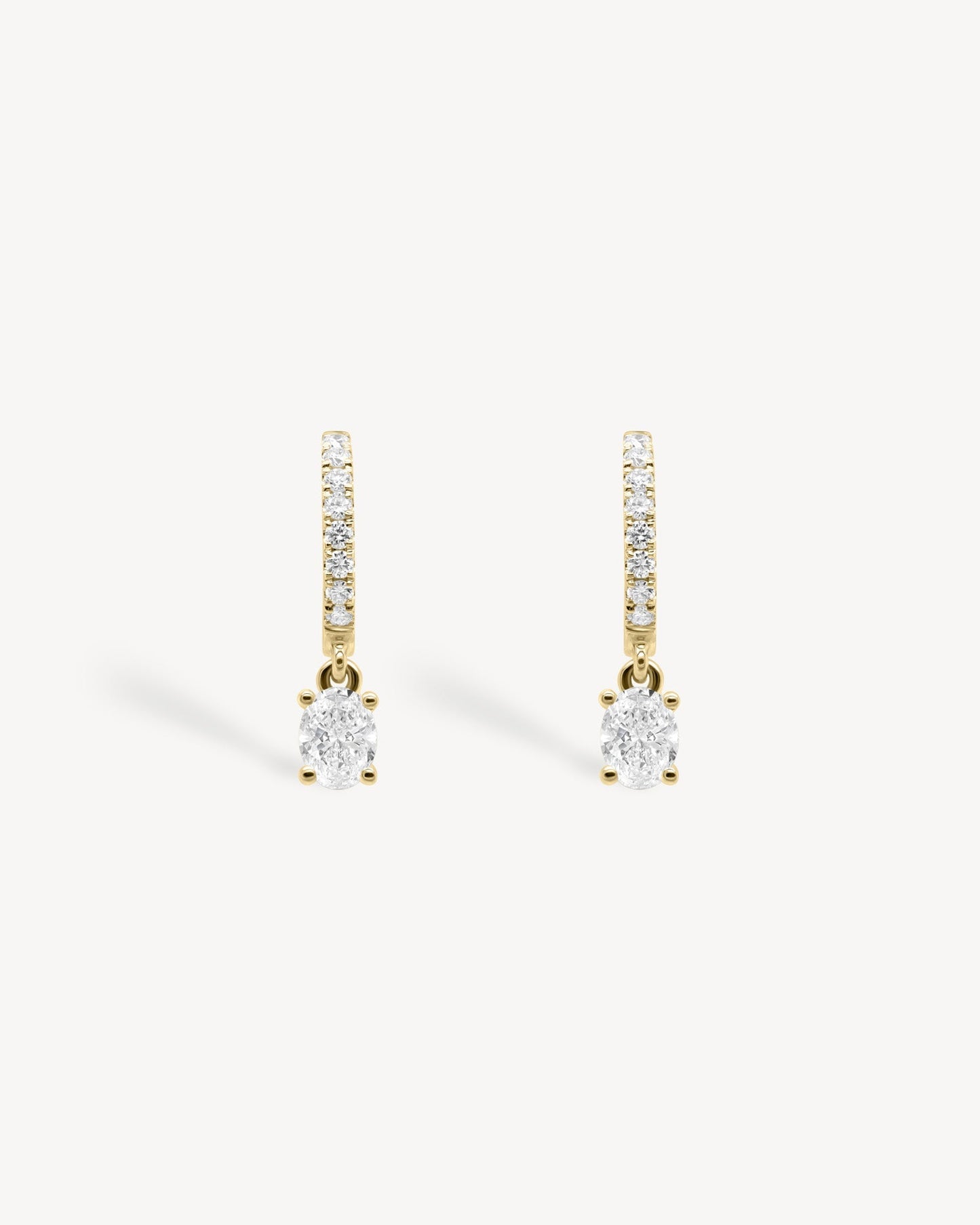 1.0 CT Round Bezel Solitaire Lab Grown Diamond Earrings