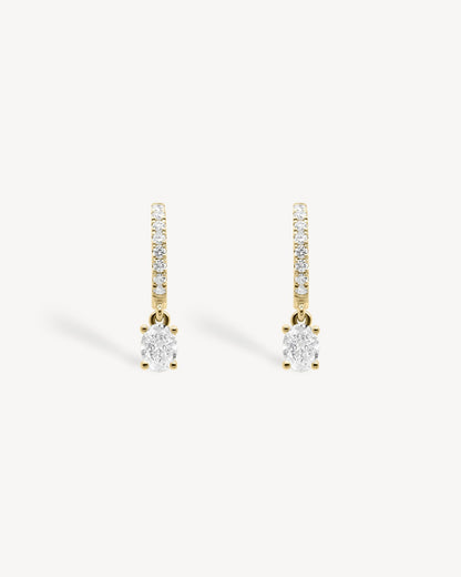 1.0 CT Round Bezel Solitaire Lab Grown Diamond Earrings