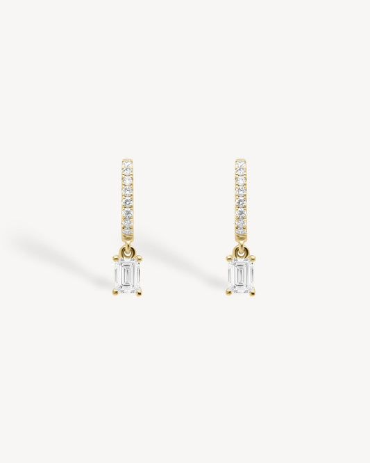 1.0 CT Round Bezel Solitaire Lab Grown Diamond Earrings