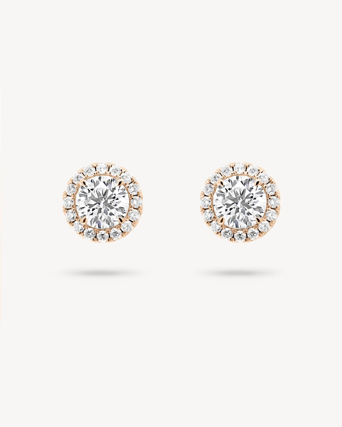 1.0 CT Round Bezel Solitaire Lab Grown Diamond Earrings