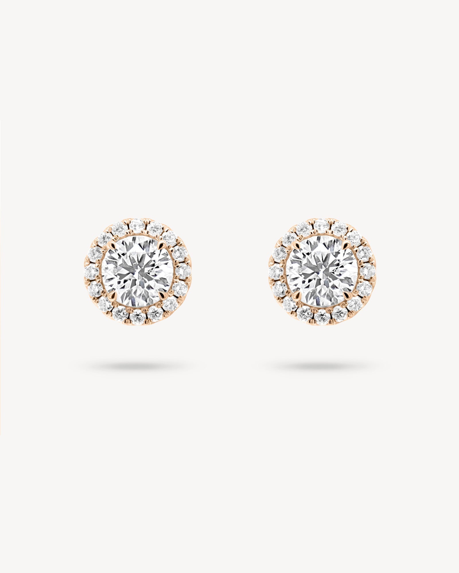 1.0 CT Round Bezel Solitaire Lab Grown Diamond Earrings
