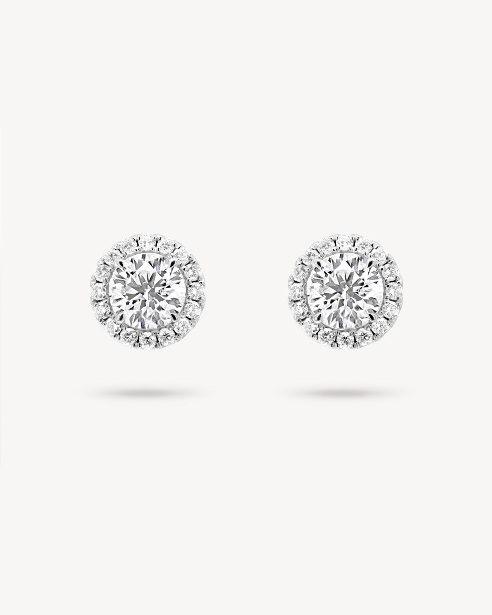 1.0 CT Round Bezel Solitaire Lab Grown Diamond Earrings