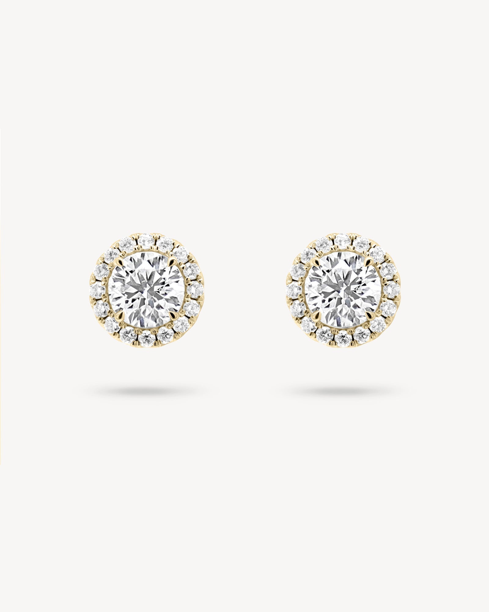 1.0 CT Round Bezel Solitaire Lab Grown Diamond Earrings