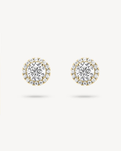 1.0 CT Round Bezel Solitaire Lab Grown Diamond Earrings