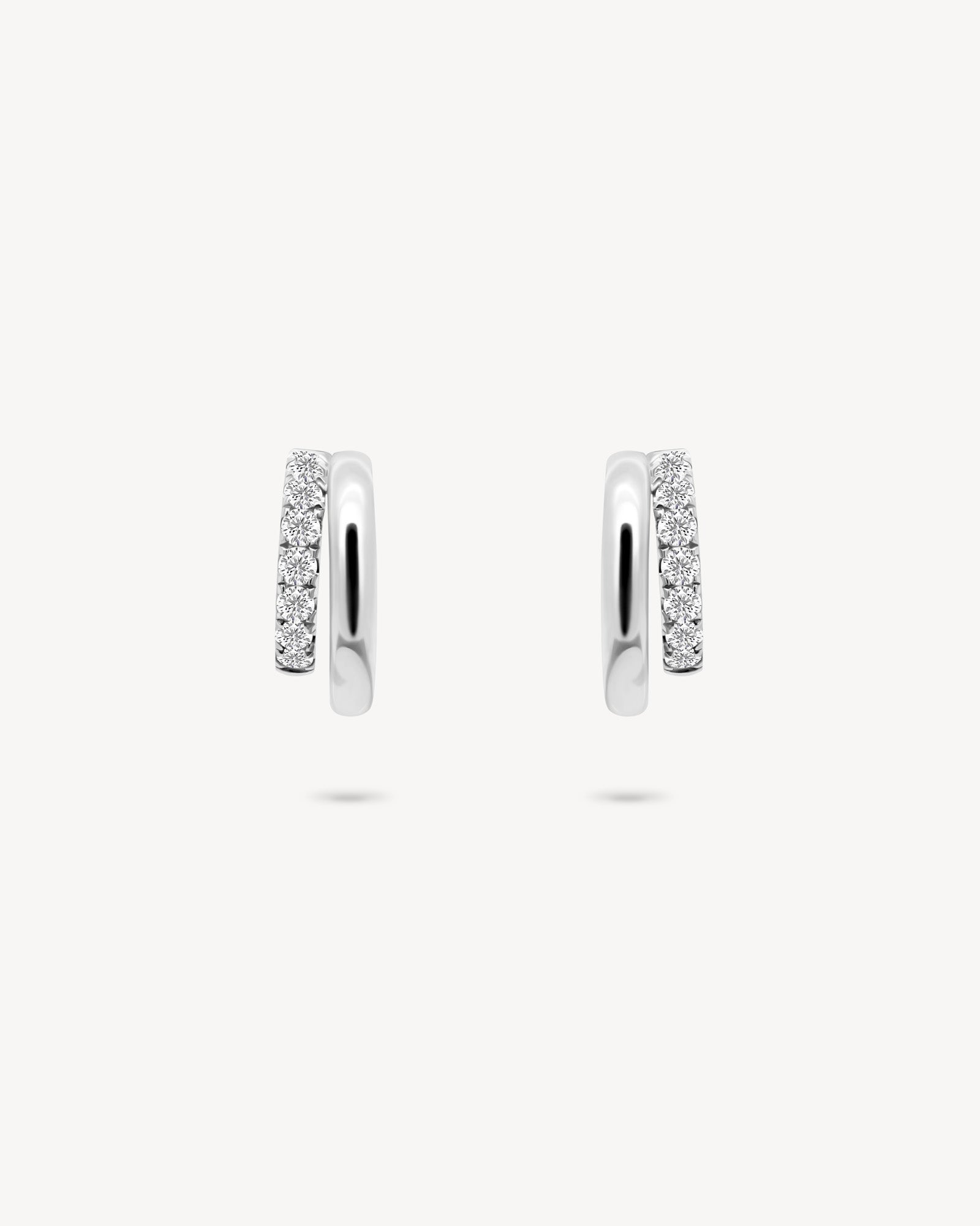 1.0 CT Round Bezel Solitaire Lab Grown Diamond Earrings