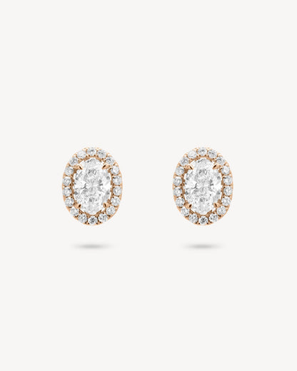1.0 CT Round Bezel Solitaire Lab Grown Diamond Earrings