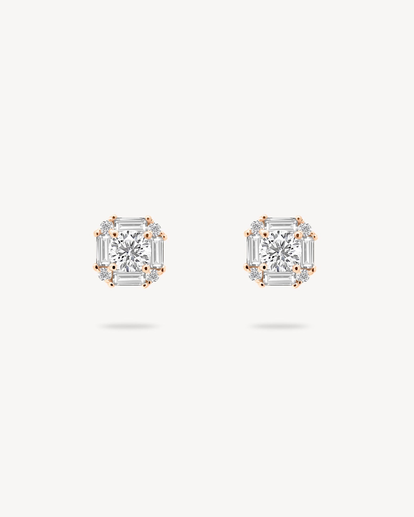 1.0 CT Round Bezel Solitaire Lab Grown Diamond Earrings