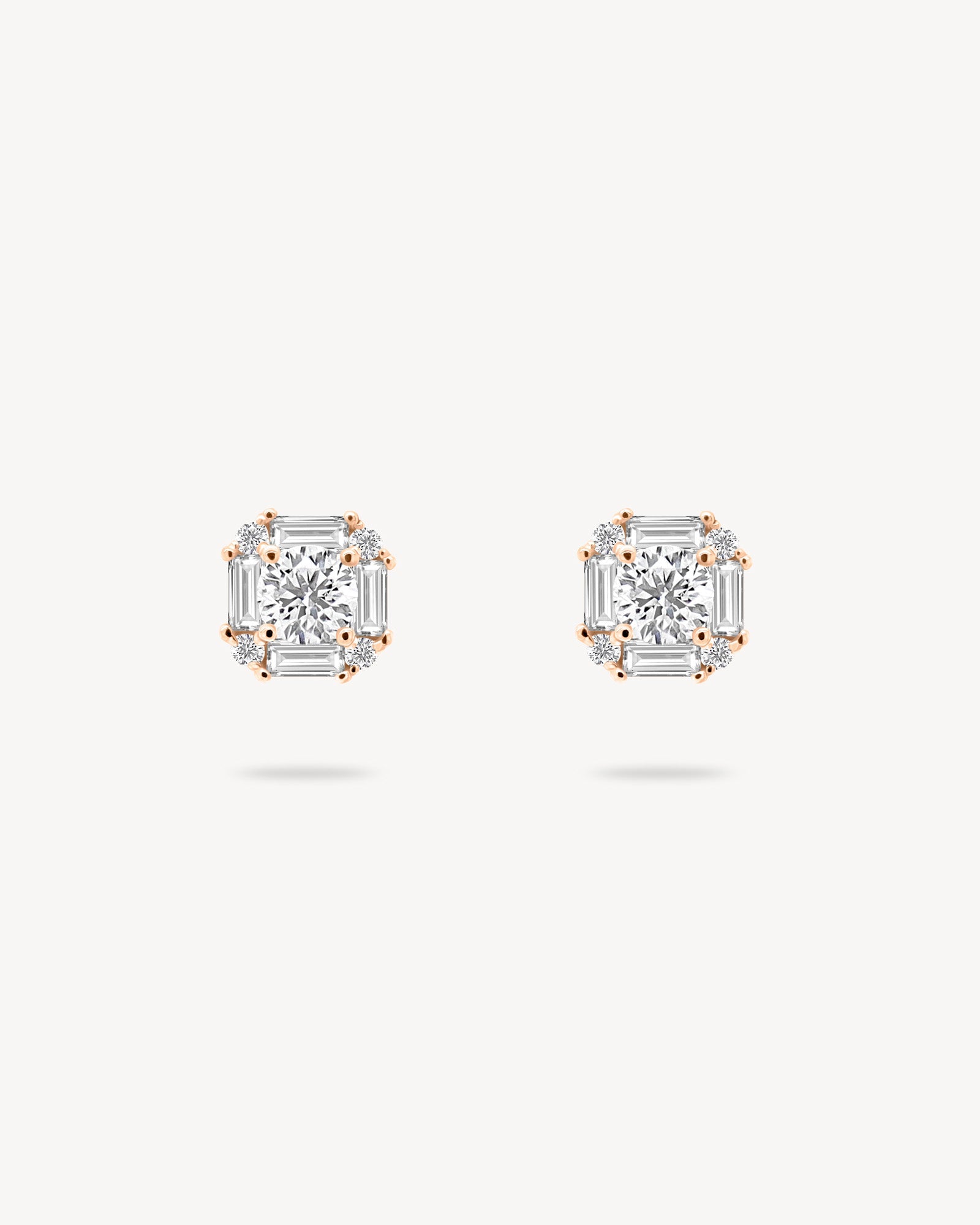 1.0 CT Round Bezel Solitaire Lab Grown Diamond Earrings
